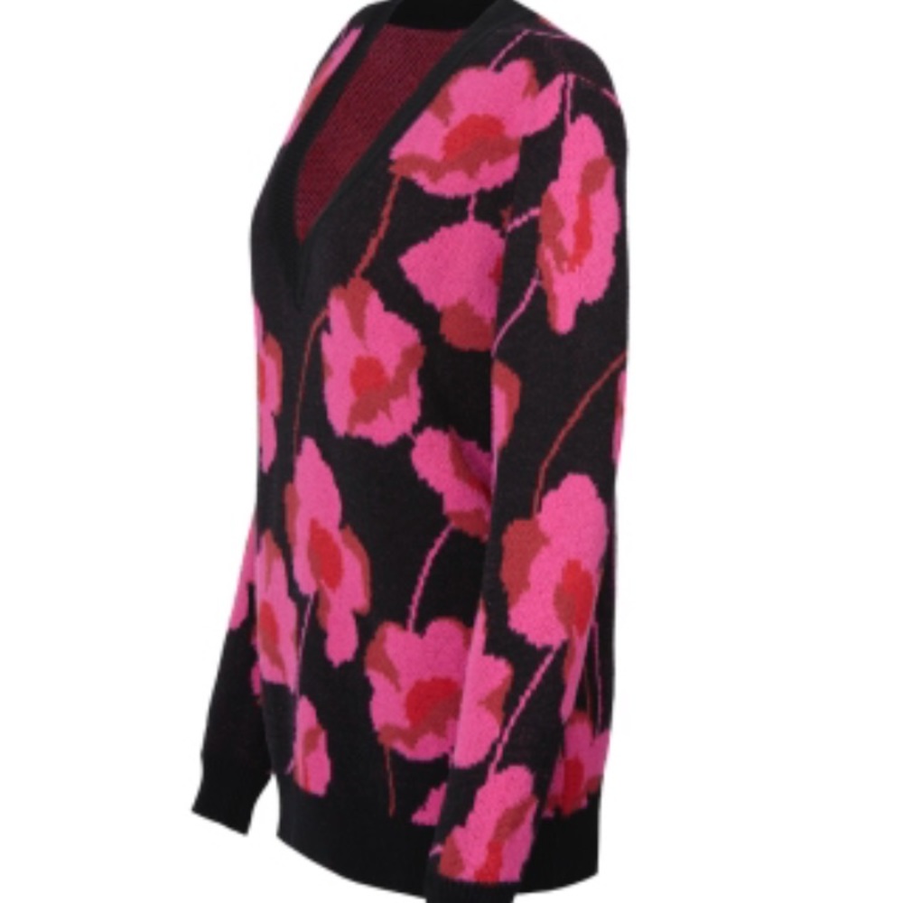 CAbi Sweater with Pink Floral Print - Picture 7 of 9